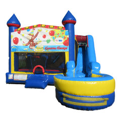 Curious George 7-in-1 bounce house rental in Hartford CT
