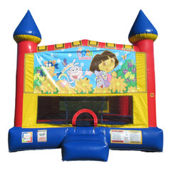 Dora The Explorer Castle bounce house rental in Hartford CT