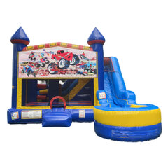 Monster Trucks 7-in-1 bounce house rental in Hartford CT