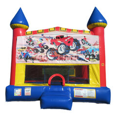 Monster Trucks Castle bounce house rental in Hartford CT