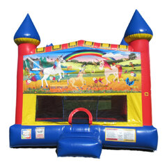 Unicorns Castle bounce house rental in Hartford CT